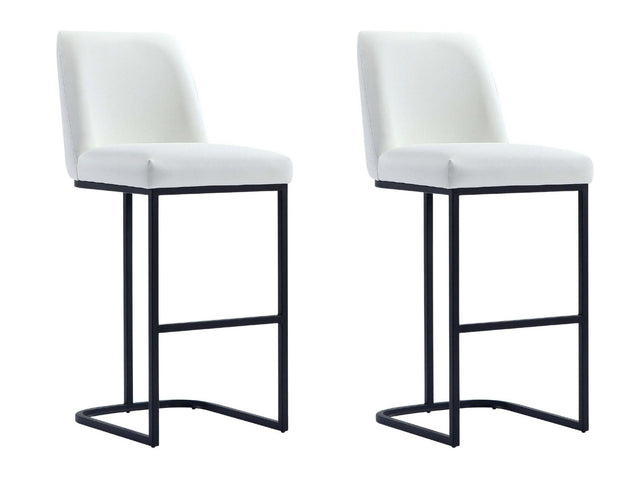 Serena Barstool in White (set of 2) - Ornate Home