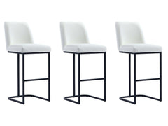 Serena Barstool in White (set of 3) - Ornate Home