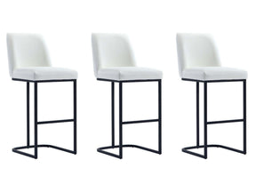 Serena Barstool in White (set of 3) - Ornate Home