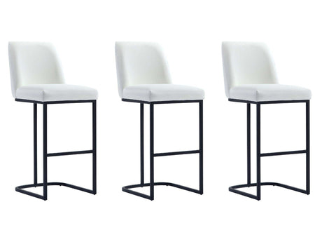 Serena Barstool in White (set of 3) - Ornate Home