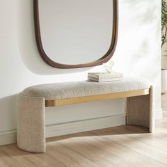 Serena Bone White Bench - Ornate Home