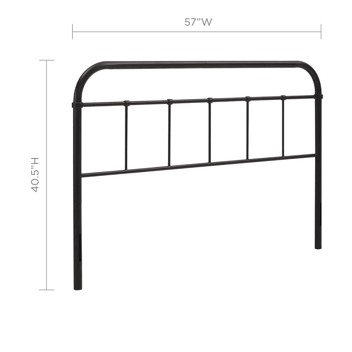 Serena Brown Full Steel Headboard - Ornate Home
