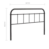 Serena Brown Queen Steel Headboard - Ornate Home