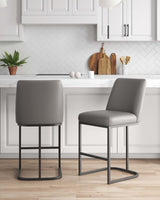 Serena Counter Stool in Grey (set of 2) - Ornate Home