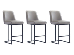 Serena Counter Stool in Grey (set of 3) - Ornate Home