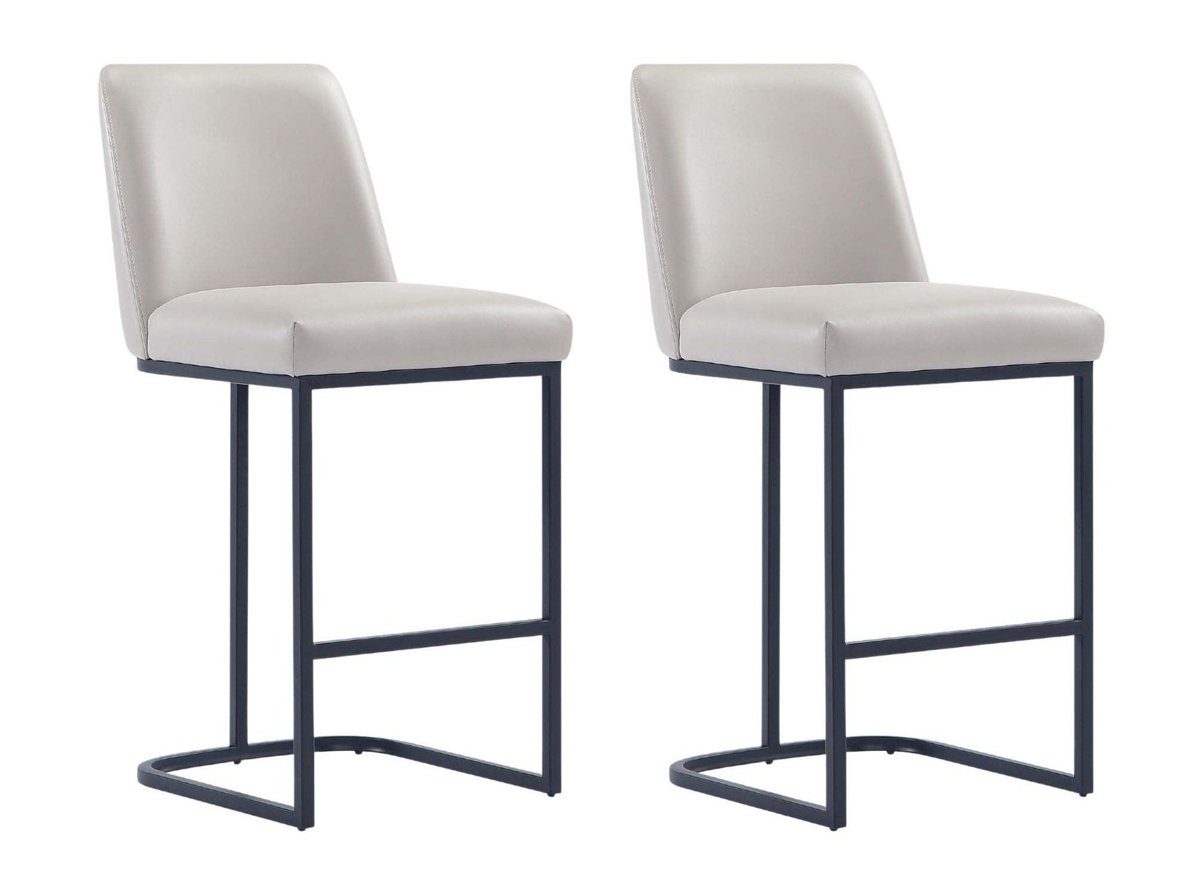 Serena Counter Stool in Light Grey (set of 2) - Ornate Home