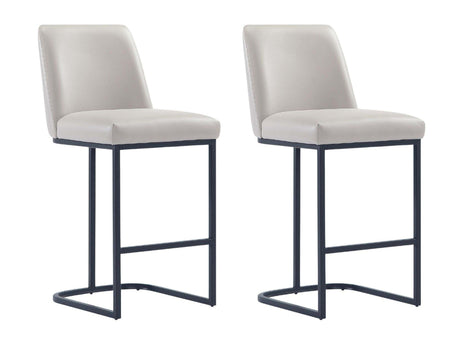 Serena Counter Stool in Light Grey (set of 2) - Ornate Home