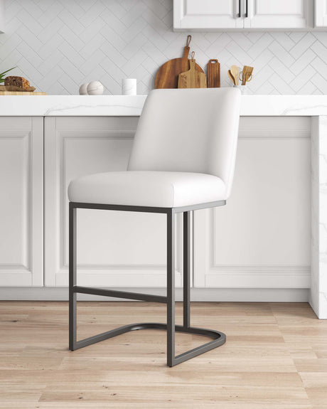 Serena Counter Stool in White - Ornate Home