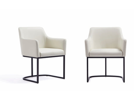 Serena Dining Armchair in Cream (set of 2) - Ornate Home