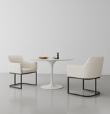 Serena Dining Armchair in Cream (set of 2) - Ornate Home