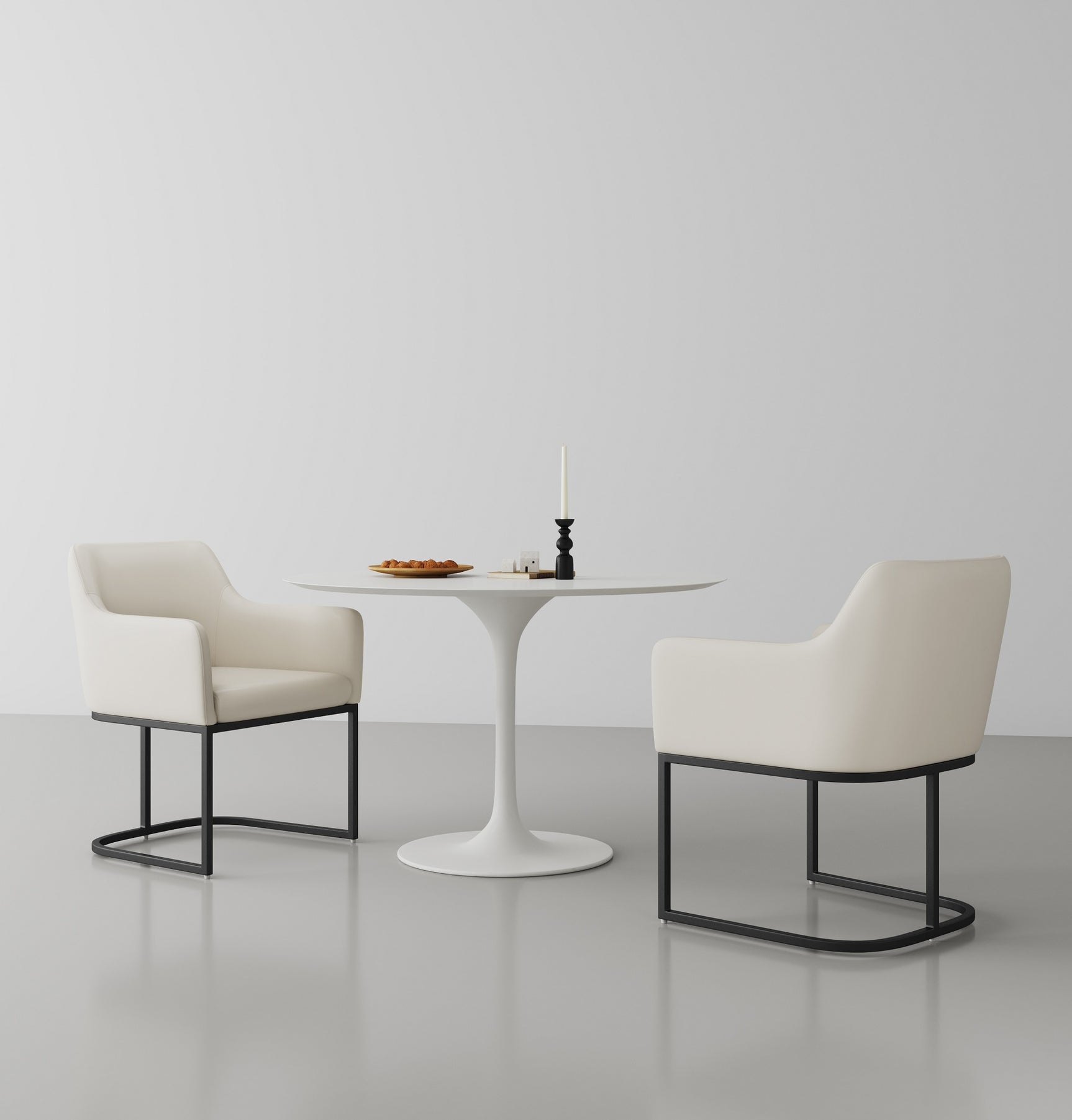 Serena Dining Armchair in Cream (set of 2) - Ornate Home