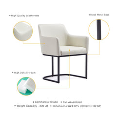 Serena Dining Armchair in Cream (set of 2) - Ornate Home