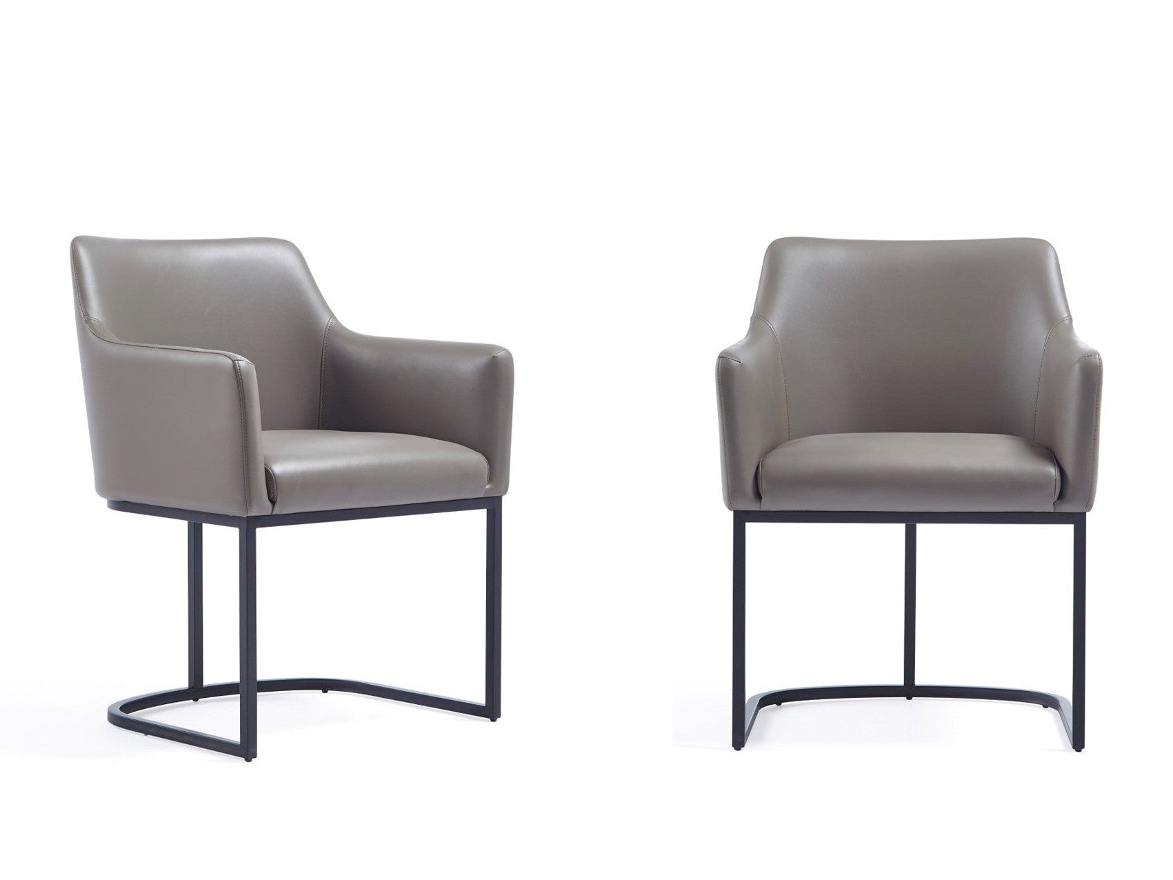 Serena Dining Armchair in Grey (set of 2) - Ornate Home