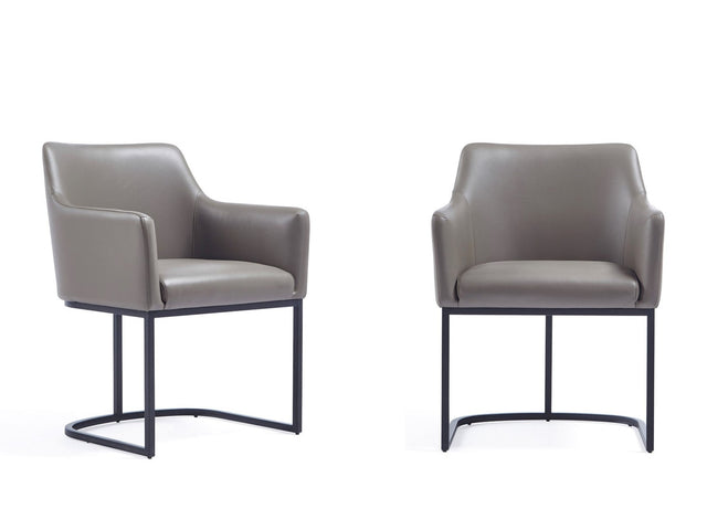 Serena Dining Armchair in Grey (set of 2) - Ornate Home