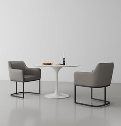 Serena Dining Armchair in Grey (set of 2) - Ornate Home