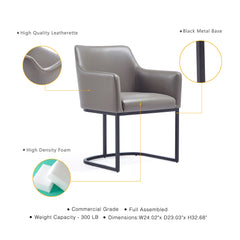 Serena Dining Armchair in Grey (set of 2) - Ornate Home