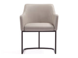 Serena Dining Armchair in Light Grey - Ornate Home