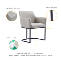 Serena Dining Armchair in Light Grey (set of 2) - Ornate Home