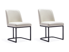 Serena Dining Chair in Cream (set of 2) - Ornate Home