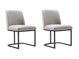 Serena Dining Chair in Light Grey (set of 2) - Ornate Home
