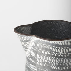 Serena Gray/White Small Textured Metal Jug - Ornate Home