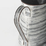 Serena Gray/White Small Textured Metal Jug - Ornate Home