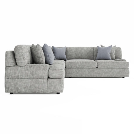 Serena Grey 3-Piece Fabric Sectional - Ornate Home