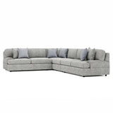 Serena Grey 4-Piece Fabric Sectional - Ornate Home