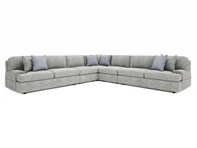 Serena Grey 5-Piece Fabric Sectional - Ornate Home
