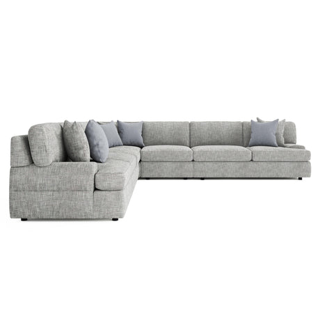Serena Grey 5-Piece Fabric Sectional - Ornate Home