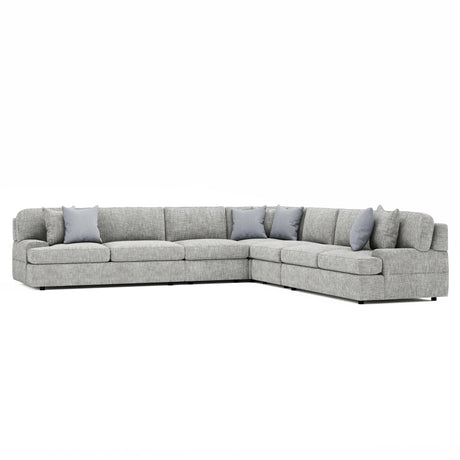 Serena Grey 5-Piece Fabric Sectional - Ornate Home