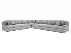 Serena Grey 6-Piece Fabric Sectional - Ornate Home