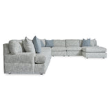 Serena Grey 7-Piece Fabric Sectional with Right Chaise - Ornate Home