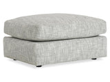 Serena Grey Fabric Ottoman - Ornate Home