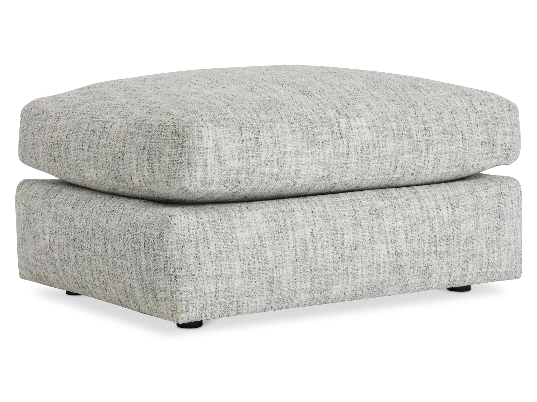 Serena Grey Fabric Ottoman - Ornate Home