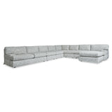 Serena Grey Fabric Sectional Chaise - Ornate Home