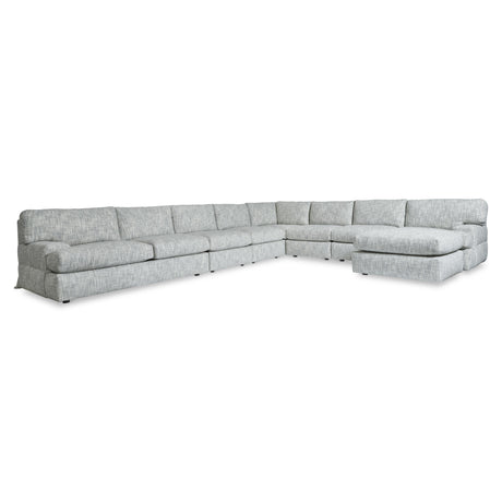 Serena Grey Fabric Sectional Chaise - Ornate Home