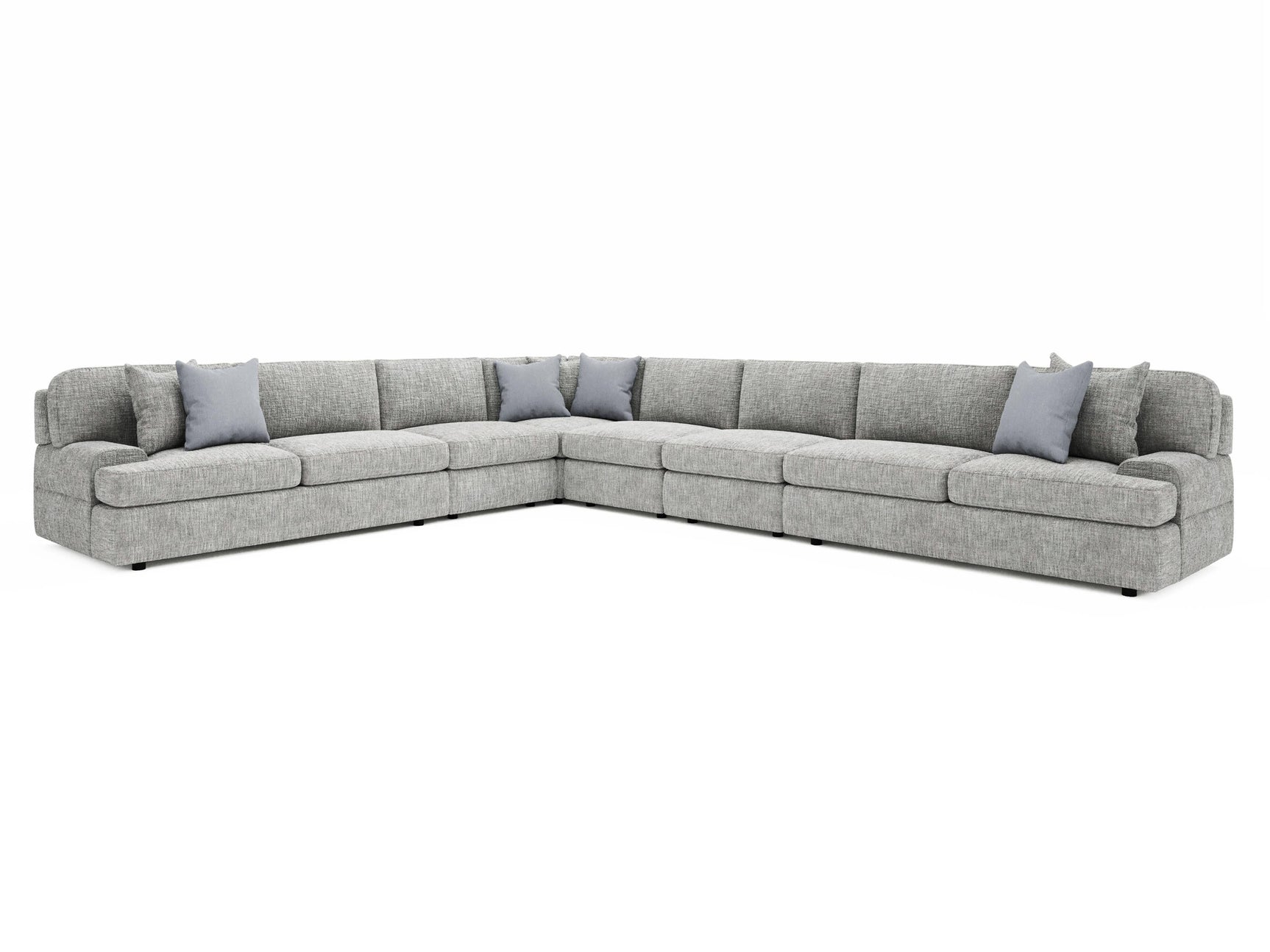 Serena Grey Fabric Sectional - Ornate Home