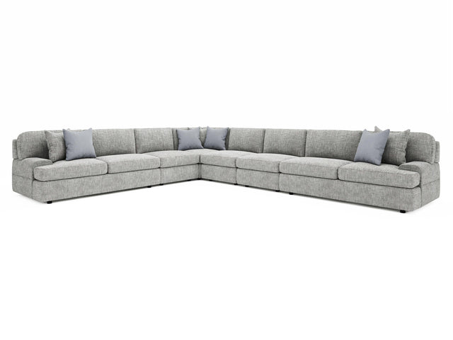 Serena Grey Fabric Sectional - Ornate Home