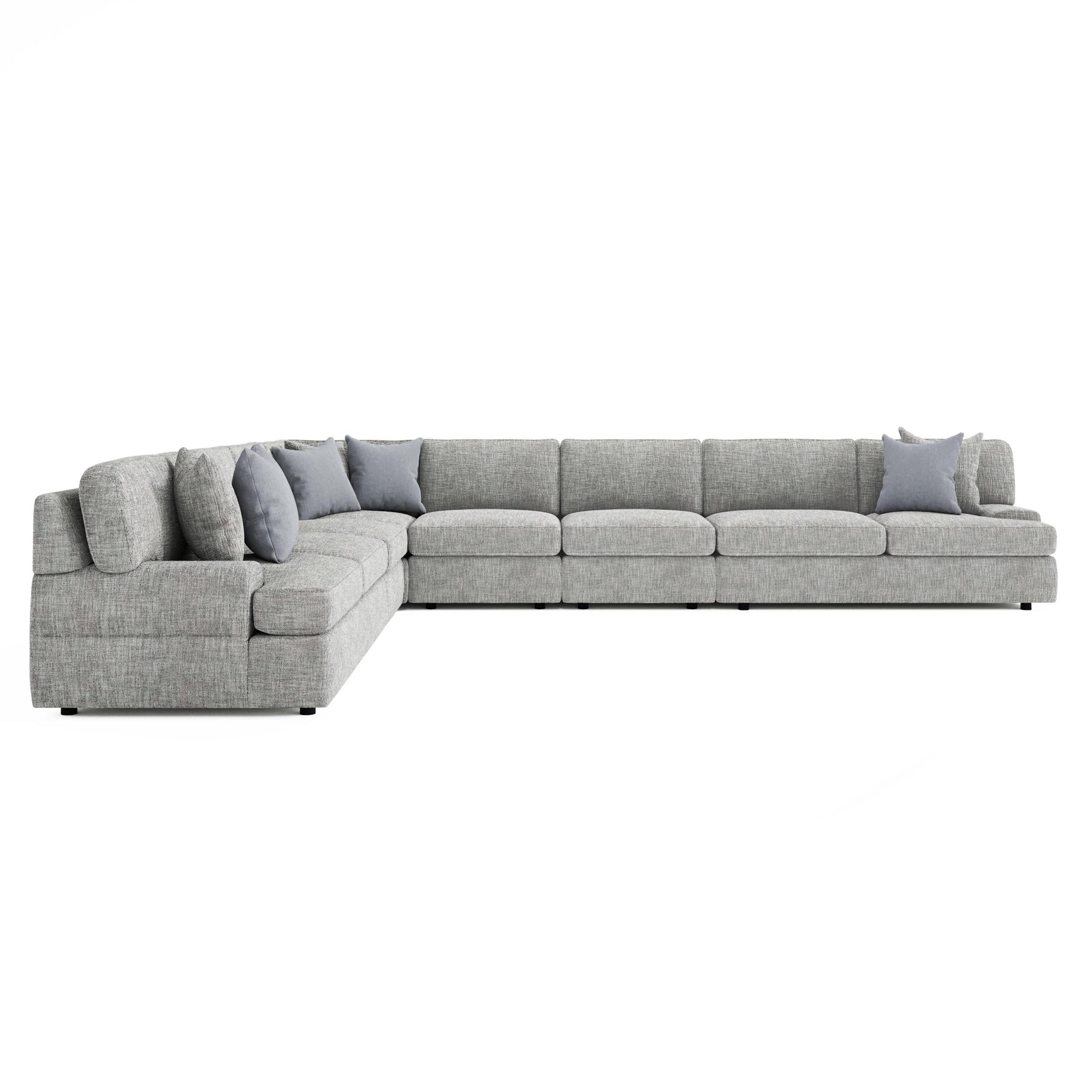 Serena Grey Fabric Sectional - Ornate Home