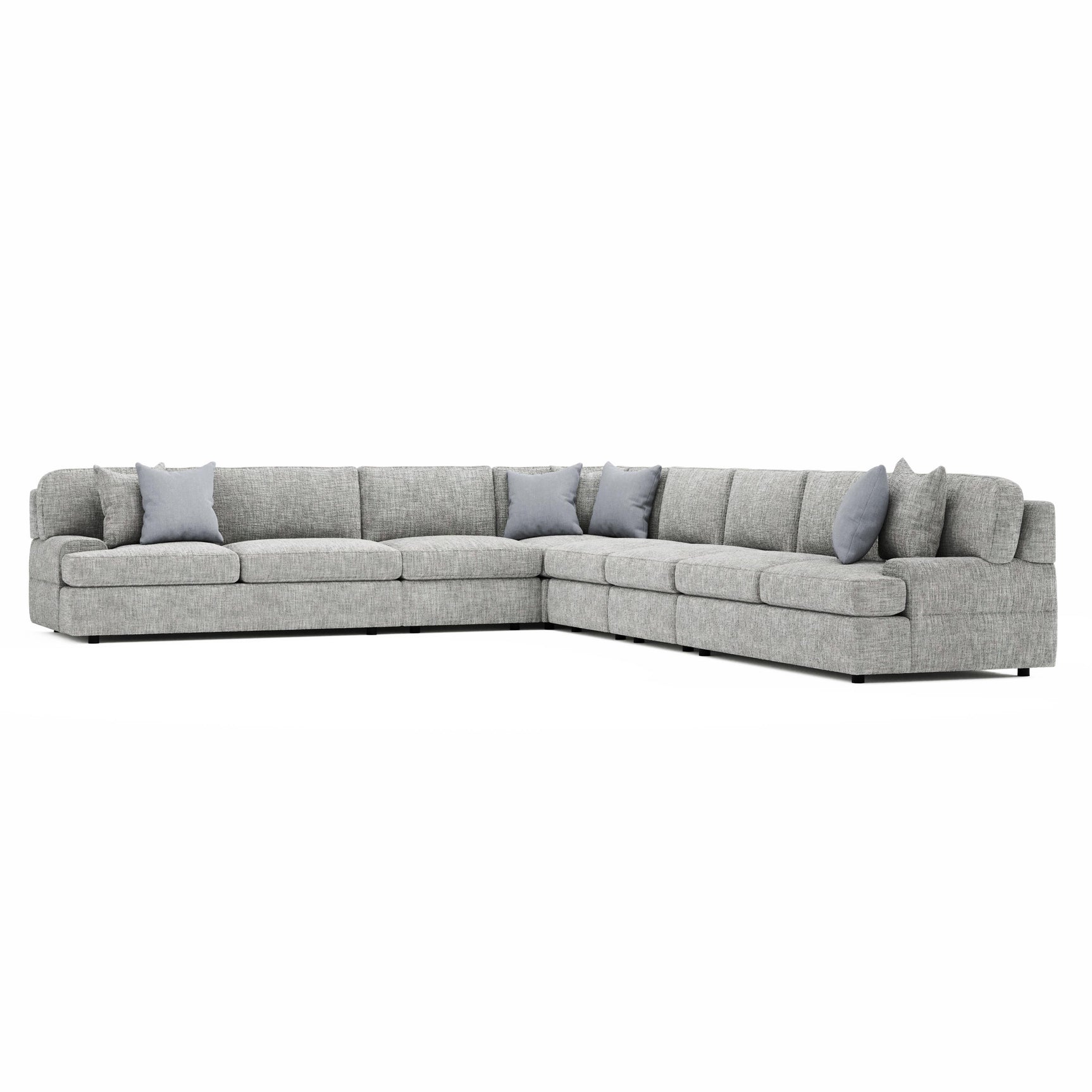 Serena Grey Fabric Sectional - Ornate Home