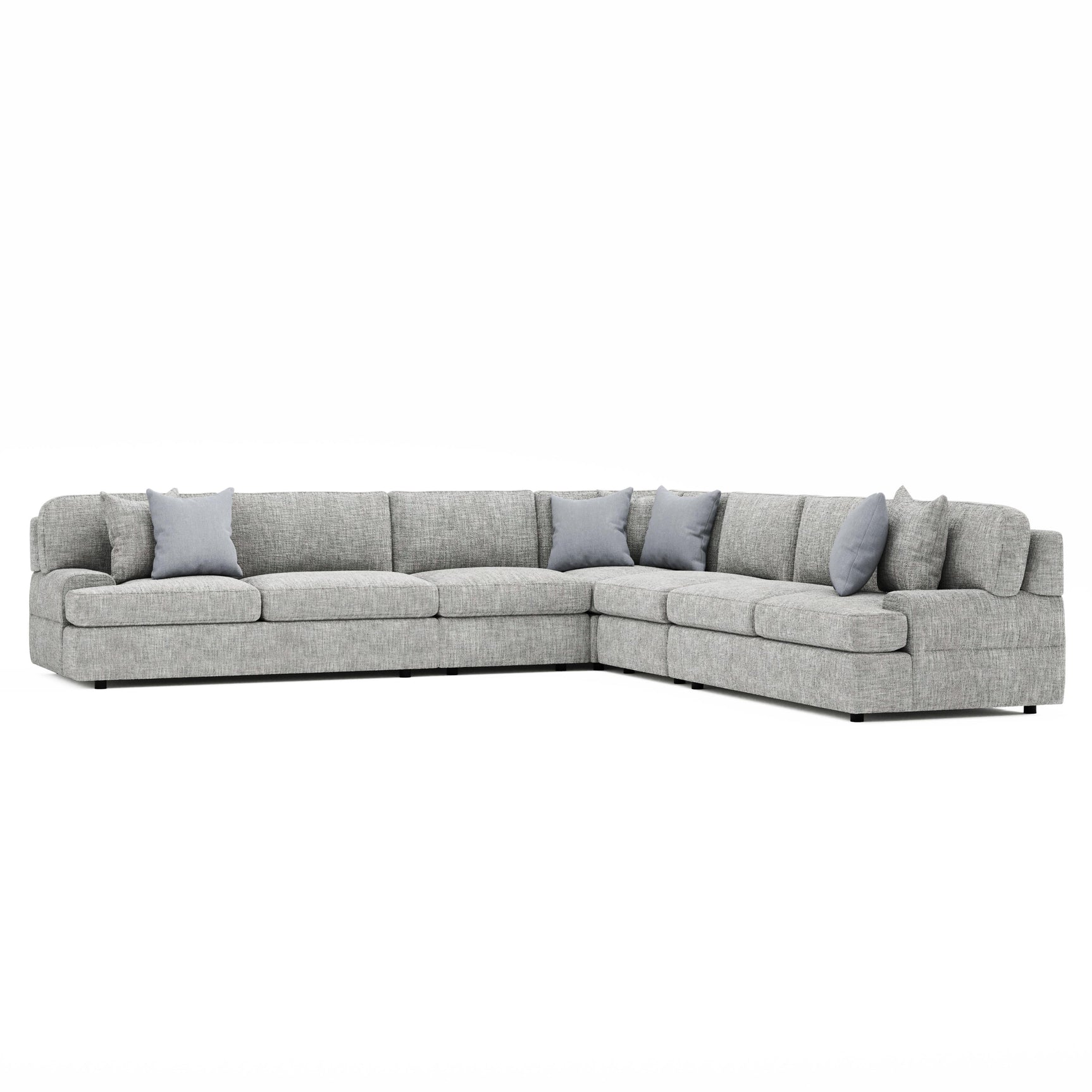 Serena Grey Fabric Sectional - Ornate Home