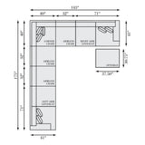 Serena Light Gray Sectional - Ornate Home