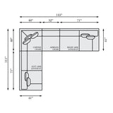 Serena Light Gray Sectional - Ornate Home