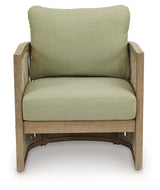 Serena Shores Beige/Green Lounge Chair w/Cushion (Set of 2) - Ornate Home