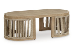 Serena Shores Beige Rectangular Cocktail Table - Ornate Home