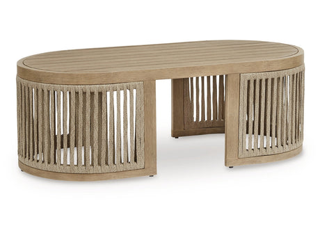 Serena Shores Beige Rectangular Cocktail Table - Ornate Home