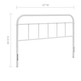 Serena White Full Steel Headboard - Ornate Home