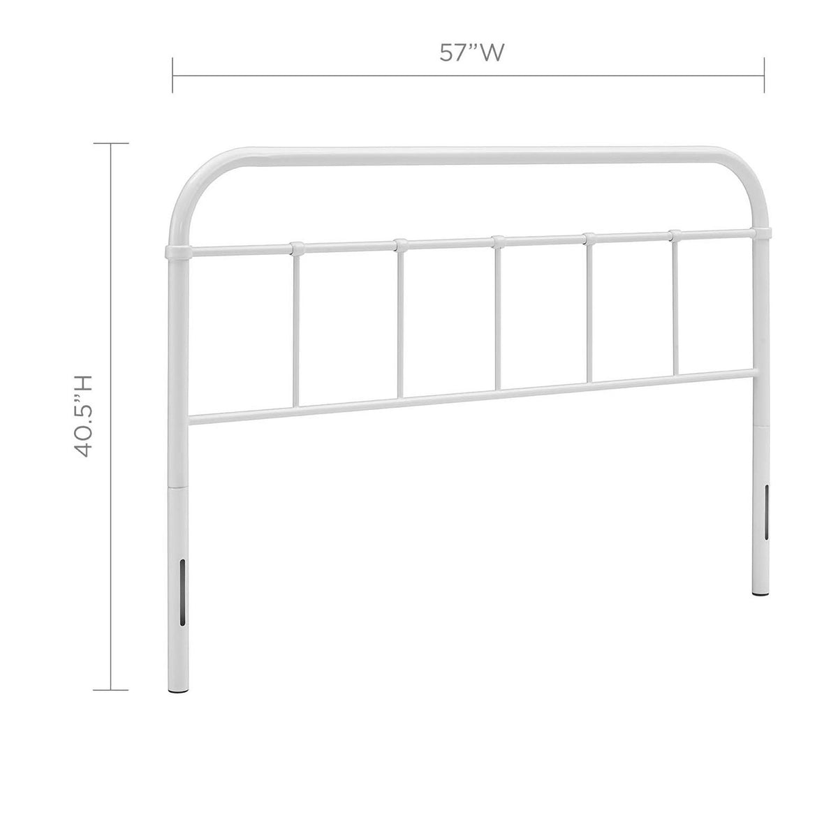 Serena White Full Steel Headboard - Ornate Home