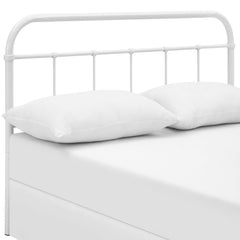 Serena White Queen Steel Headboard - Ornate Home
